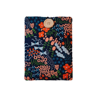 Floral Meadow Embroidered Kindle Sleeve - Blue