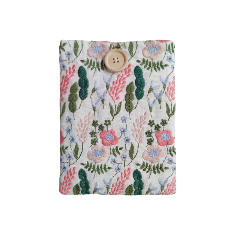 Lavender Garden Embroidered Kindle Sleeve