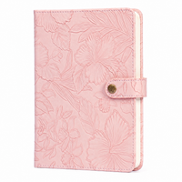Embossed Floral Leather Notebook Journal – Blush Pink