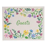 Embroidered Floral Guestbook – Wildflower Garden