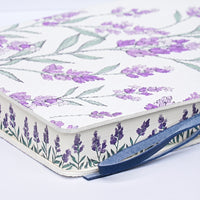 Botanical Leather Notebook Journal – Lavender with Printed Edges