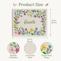 Embroidered Floral Guestbook – Wildflower Garden