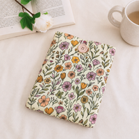 Soft Florals Book Sleeve, Padded Book Cover