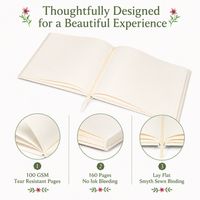 Embroidered Floral Guestbook – Wildflower Garden