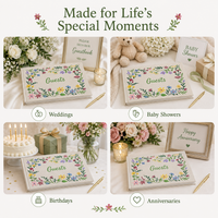 Embroidered Floral Guestbook – Wildflower Garden