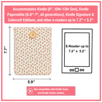 Pink Roses Kindle Sleeve, Padded E-Reader Cover