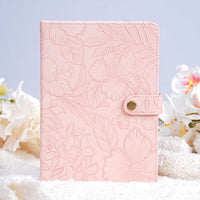 Embossed Floral Leather Notebook Journal – Blush Pink