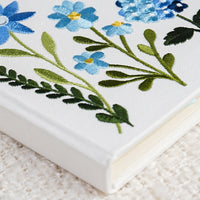Embroidered Floral Guestbook – Blue Floral