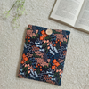 Floral Meadow Embroidered Book Sleeve - Blue