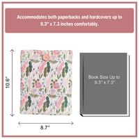 Embroidered Book Sleeve, Fabric Book Cover – Lavender Garden