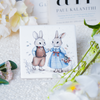 Mama Rabbit Ceramic Coaster Set – Vintage Storybook Rabbit Designs (Set of 4)