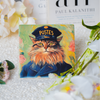 Starry Cats Ceramic Coaster Set – Van Gogh Inspired Art Cat Designs (Set of 4)