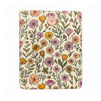 Soft Florals Book Sleeve, Padded Book Cover