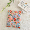 Floral Meadow Embroidered Padded Book Sleeve - Beige