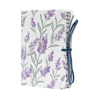 Botanical Leather Notebook Journal – Lavender with Printed Edges